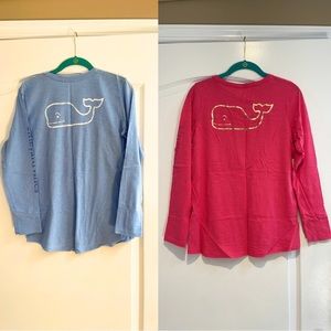 NWT Vineyard vines long sleeve bundle pink and blue